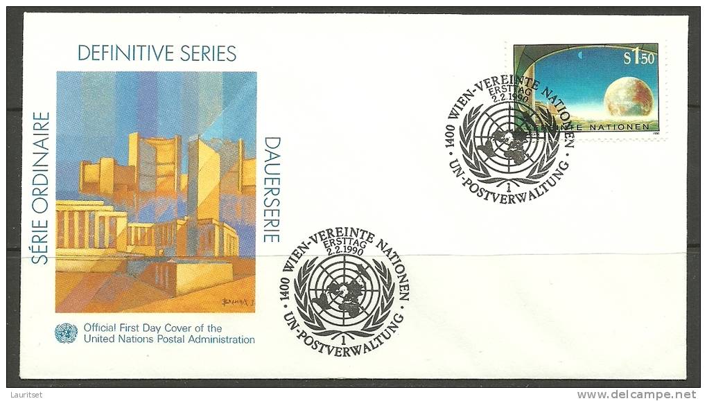 United Nations Wien 02.02.1990 FDC Naciones Unidas UN Official First Day Cover Ersttagsbrief - FDC