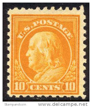 US #472 Mint Hinged 10c Franklin From 1916 - Neufs