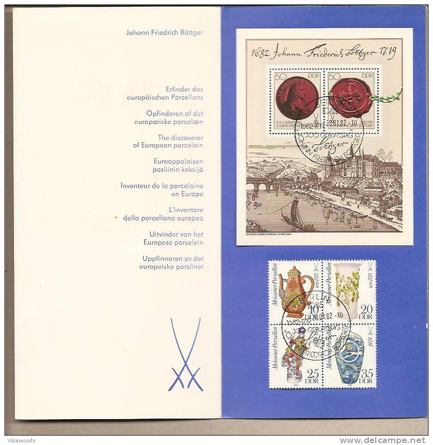 DDR - Folderino: L'inventore Della Porcellana Europea - Johann Friedrich Bottger - 1982 - Carnets