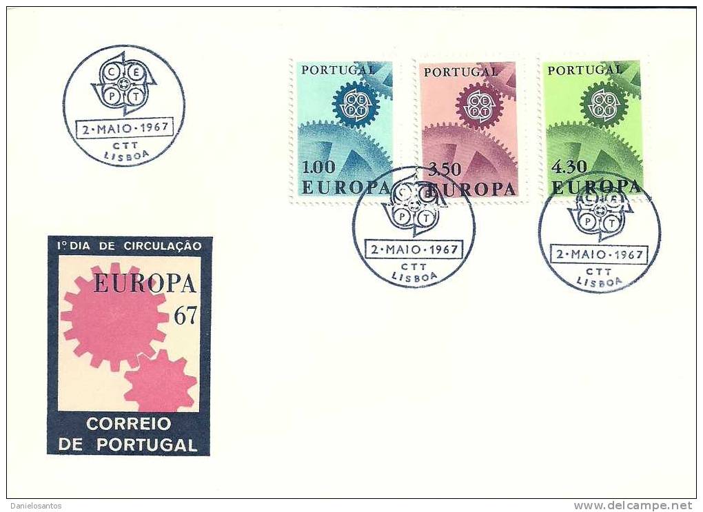 Portugal 1967 FDC Europa CEPT - 1967