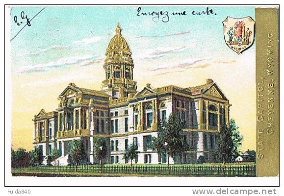 CPA.   WYOMING.    Cheyenne  -  State Capitol.    1910. En Relief. - Sonstige & Ohne Zuordnung