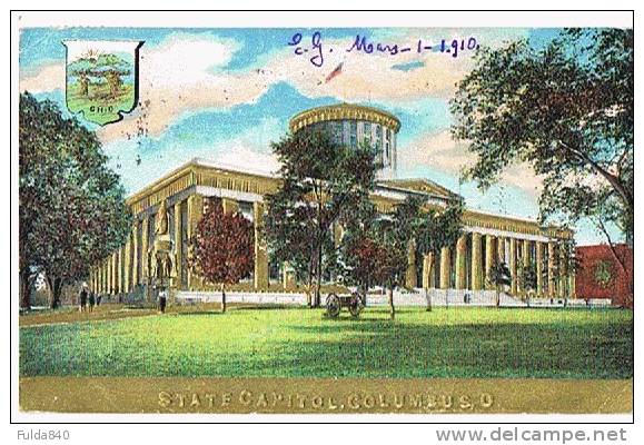 CPA.   OHIO.  Columbus  -  State Capitol.    1910. En Relief. - Autres & Non Classés