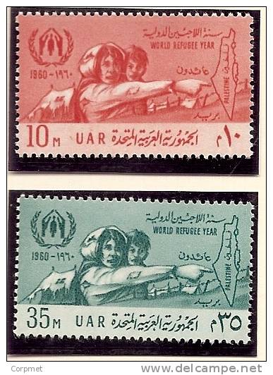 REFUGEES - EGYPTE  - 1960  Yvert # 480/481 Complete Set  - MINT (NH) - Réfugiés