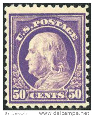 US #517 Mint Hinged 50c Franklin From 1917 - Unused Stamps