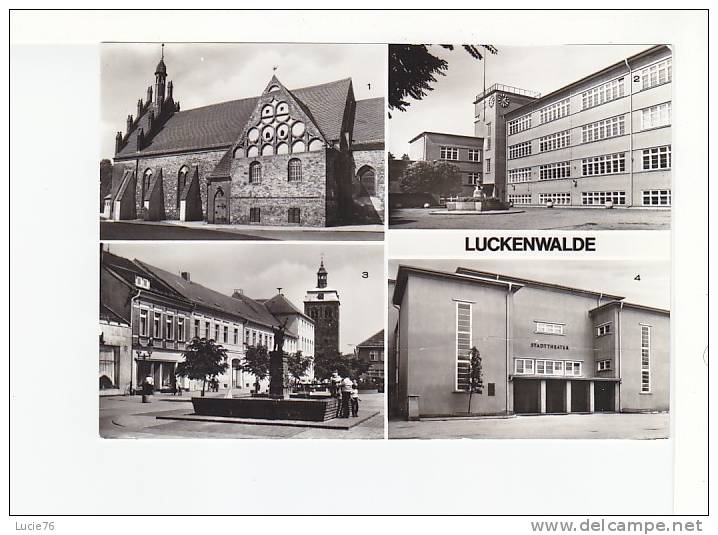 LUCKENWALDE - St Johannis Kirche, Polytechnische Oberschule, Bd Ernst Thalmann, Stadttheater - Luckenwalde