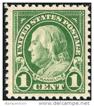 US #552 SUPERB Mint Never Hinged 1c Franklin From 1923 - Nuevos