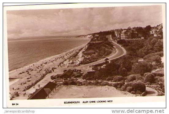 ALUM CHINE Looking West  - REAL PHOTO - BOURNEMOUTH - Dorset - Bournemouth (desde 1972)