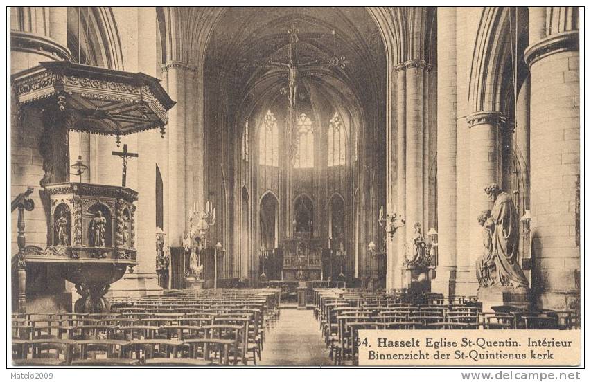 HASSELT (3500) Binnenzicht Der St Quintienus Kerk  - Eglise St Quentin - Hasselt