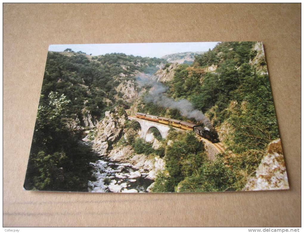 CPM Chemin De Fer Du Vivarais Ligne TOURNON-LAMASTRE Les Gorges Du Doux Au Passage Des Etroits - Tournon