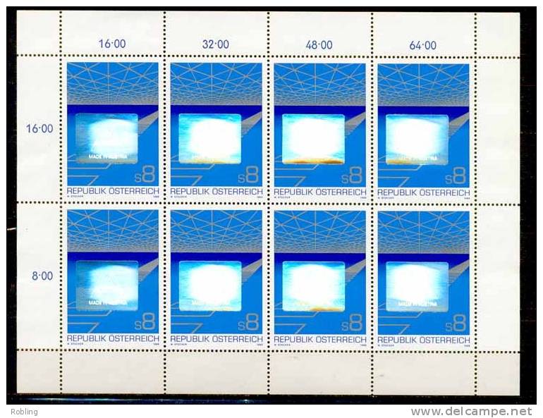 Austria 1988, Hologram, Michel 1936, Sheetlet MNH 16207 - Hologramme
