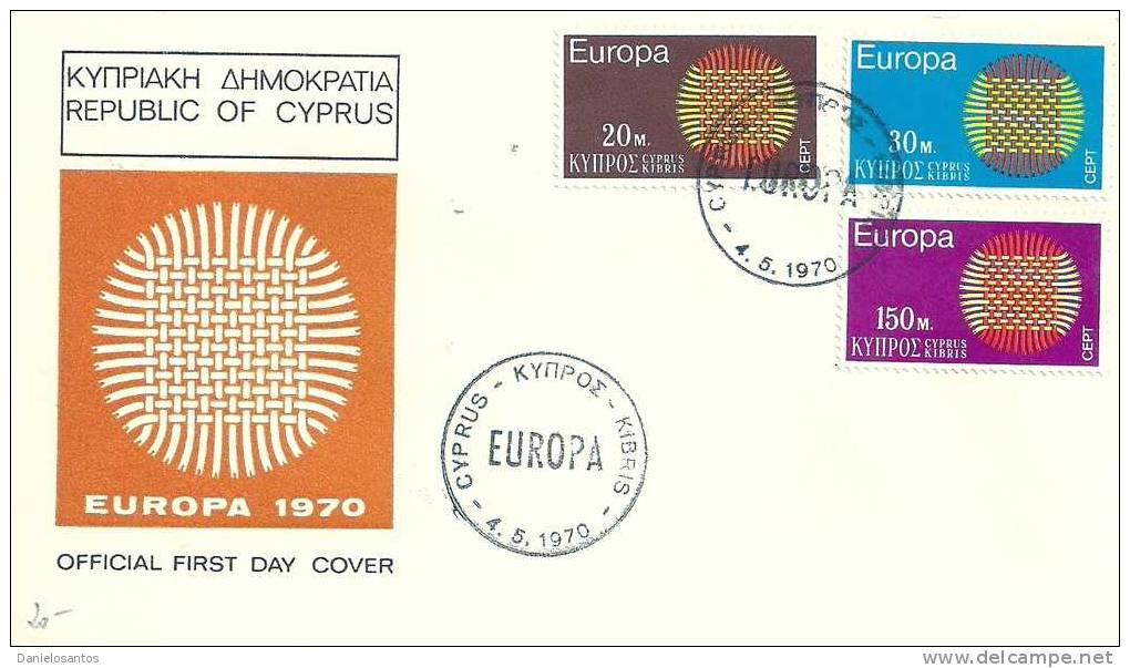 Cyprus 1970 FDC Europa CEPT - 1970