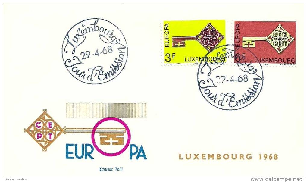 Luxembourg Luxemburgo  1968 FDC Europa CEPT - 1968