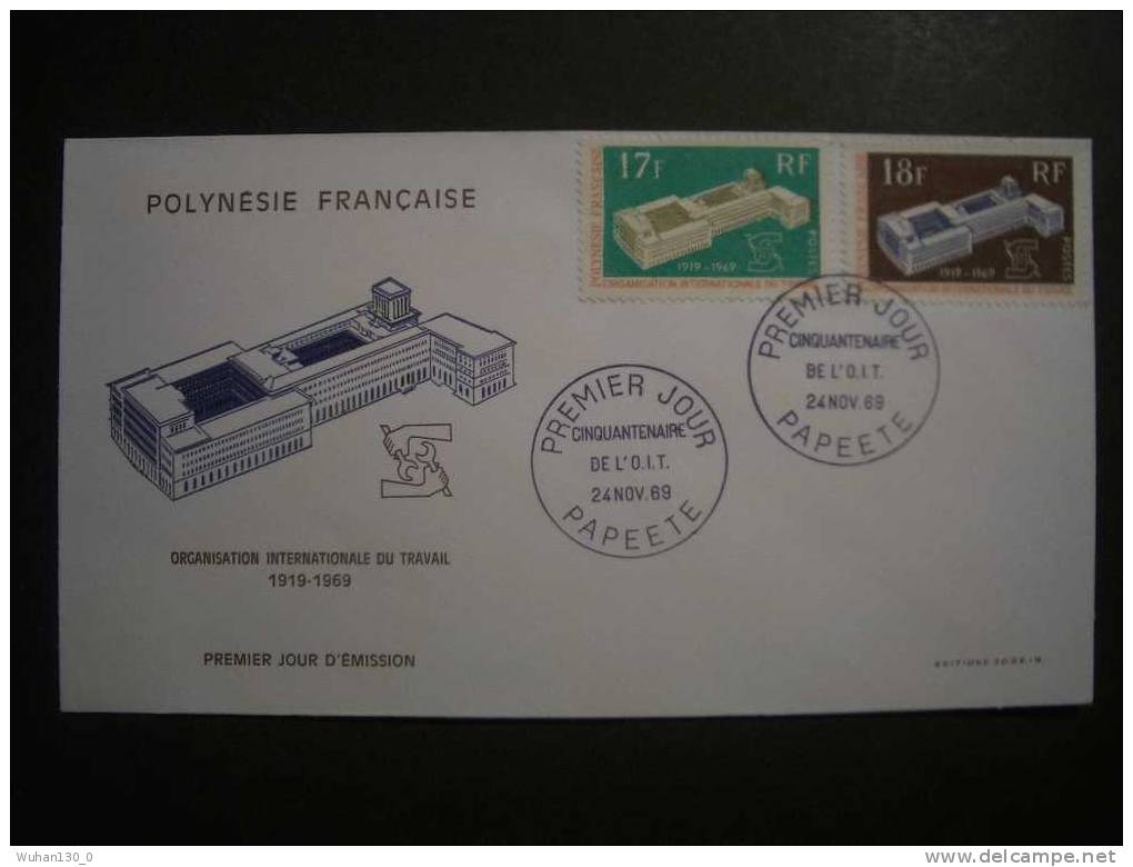 POLYNESIE  Frse   "  Nouveau Batiment De L' U.P.U à Berne   "      F.D.C  Du  24  Novembre  1969 - FDC