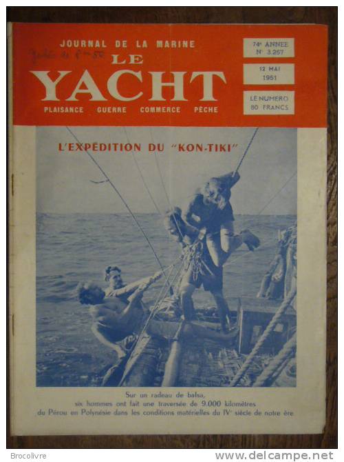 -LE YACHT-Journal De La Marine-n°3257-12 Mai 1951-(nombreux Yacht à Vendre) - Bateau