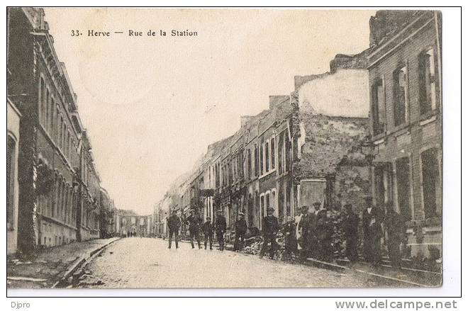 Herve Rue De La Station 1919 - Herve