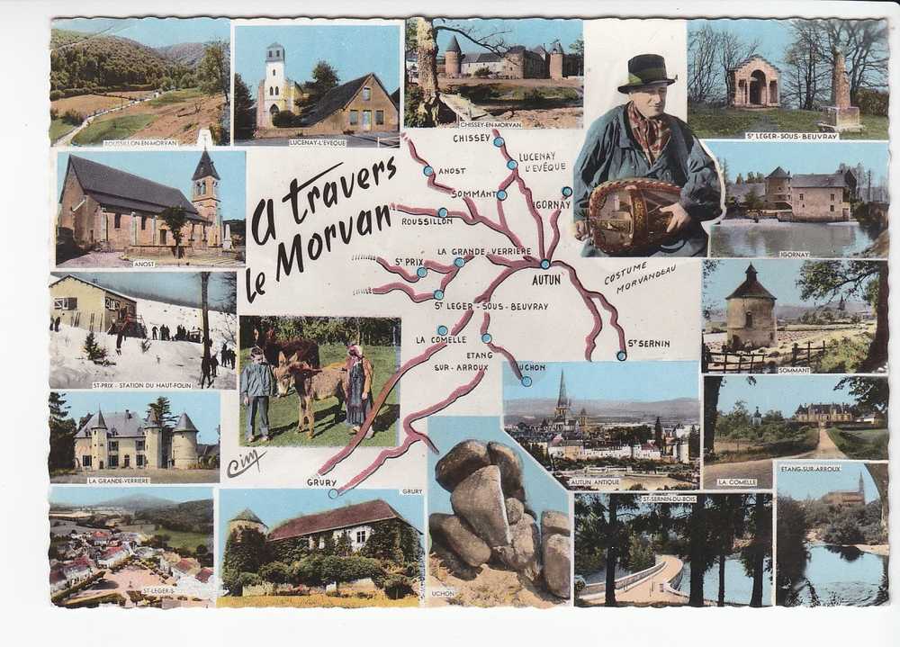 A Travers Le MORVAN -  18 Vues Et Cricuit -n° 58767 - Bourgogne