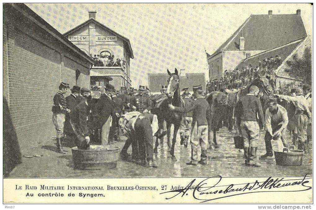 BELGIQUE - Raid Militaire Bruxelles-Ostende 1902 - Syngem - Hippisme