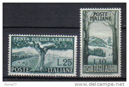 SS2464 - REPUBBLICA 1951, Serie N. 680/681  Alberi  *** - 1946-60: Mint/hinged