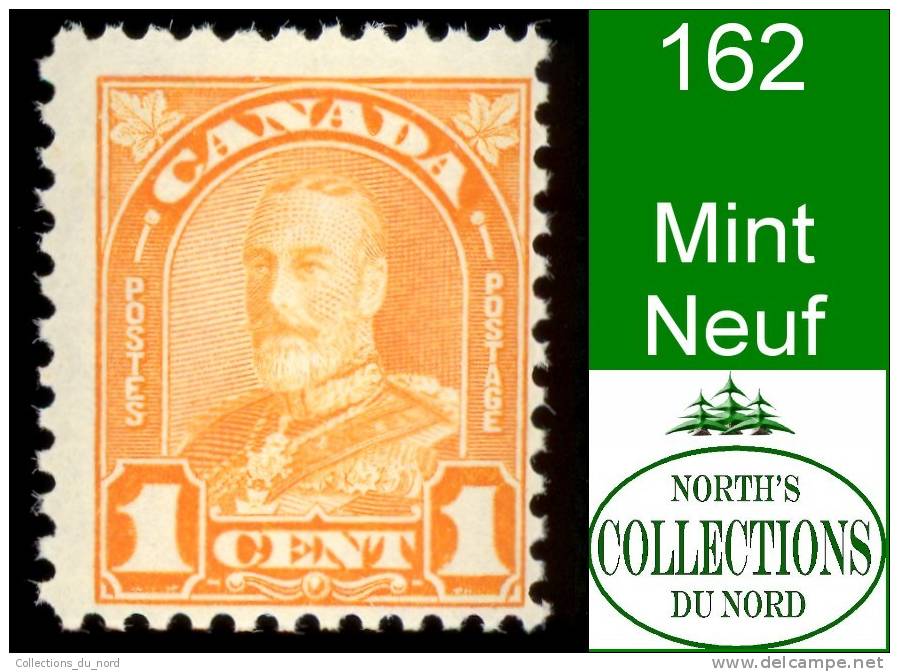 Canada (Unitrade & Scott # 162 - Arch/Leaf Issue) (Mint) F - Unused Stamps