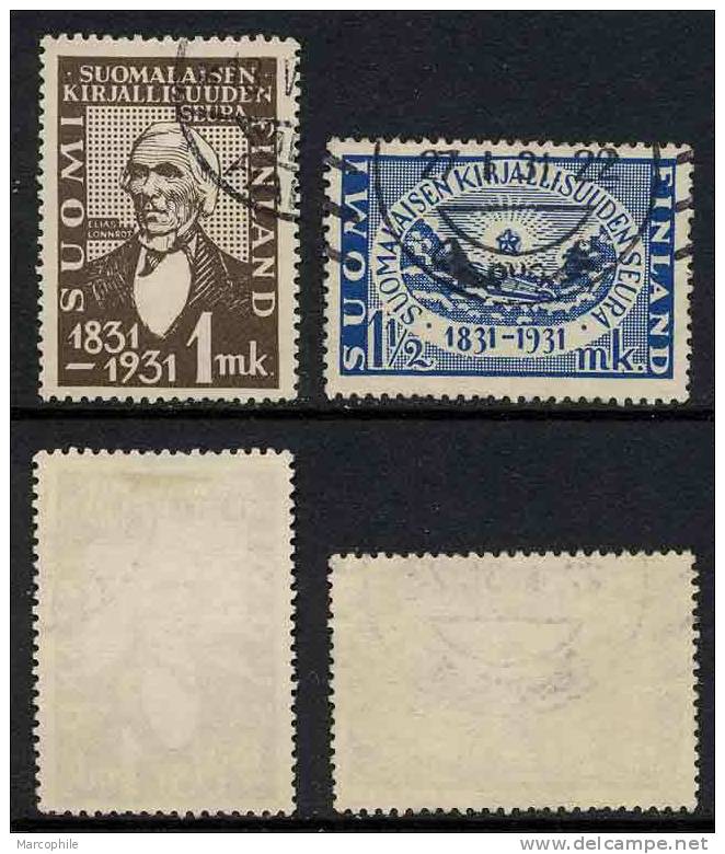 FINLANDE  / 1931 - SERIE COMPLETE  # 159 A 160  Ob. - Used Stamps