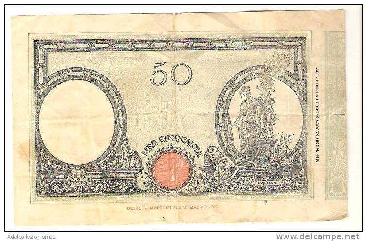 2855)bellissimo 50 Lire Banca D' Italia Del 12-12-1934 Vedi Foto - 50 Liras