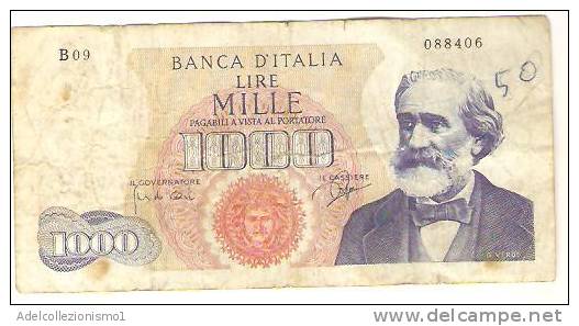 2857)bellissimo 1000 Lire Banca D´ Italia Del 14-7-1962 Vedi Foto - 1.000 Lire