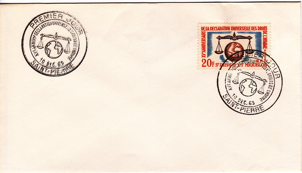 1963  Droits De L´homme  FDC Non Adressé  Maury 379 - FDC