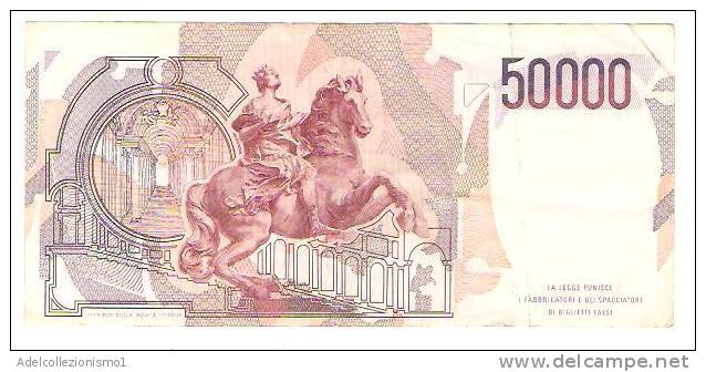 2885)bellissimo 50000 Lire Banca D' Italia Bernini I° Tipo Anno C Del -1986 Vedi Foto - 50.000 Lire