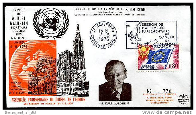 12970) Europarat  - Brief - Maschinenwerbe-Stempel 04.05.1976 - Briefe U. Dokumente