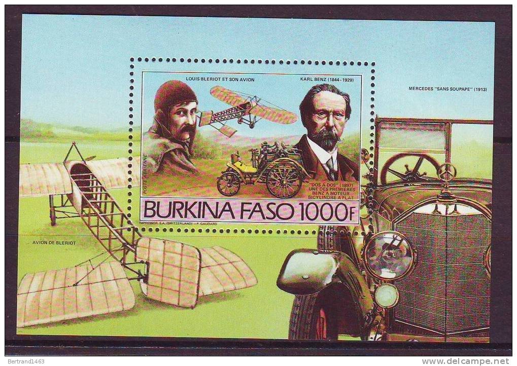 BURKINA FASO. 1985. YT BF 28**. Automobile Et Avion Anciens - Burkina Faso (1984-...)