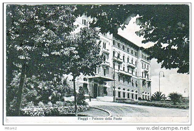 43-Fiuggi-Roma-Lazio-Palazzo Della Fonte.V.1937 X Reggio Calabria. - Santé & Hôpitaux