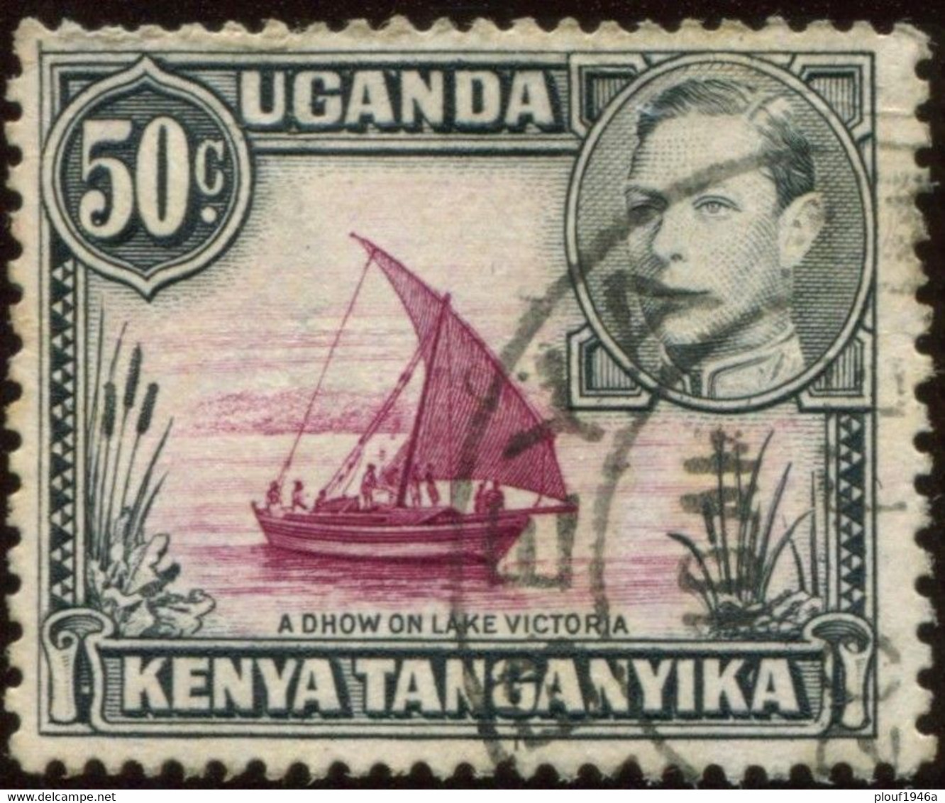 Pays : 260,1 (Kenya-Ouganda-Tanganyika )  Yvert Et Tellier N° :  56 (o) / Stanley & Gibbons  : 144 (o) - Kenya, Ouganda & Tanganyika