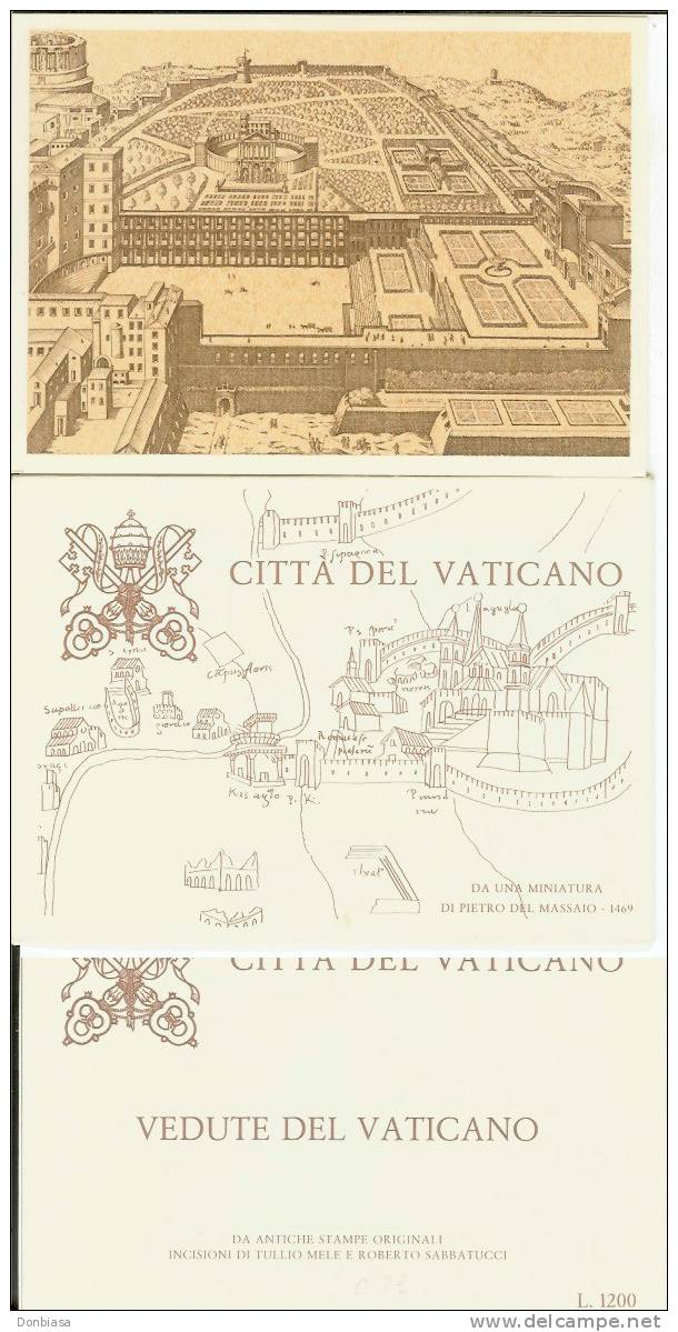 Vaticano 1982: Antiche Vedute. Serie Completa 8 Cartoline Postali NUOVE In 2 Contenitori (interi Postali) - Postal Stationeries