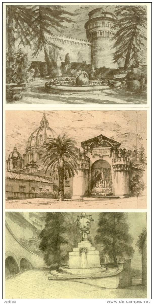 Vaticano 1978: Fontane E Vedute. Serie Completa 6 Cartoline Postali NUOVE In Contenitore (interi Postali) - Interi Postali