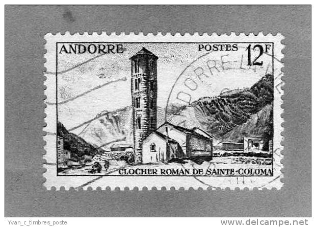 ANDORRE FRANCAIS TIMBRE N° 145 OBLITERE PAYSAGES CLOCHER DE SAINTE COLOMA - Used Stamps