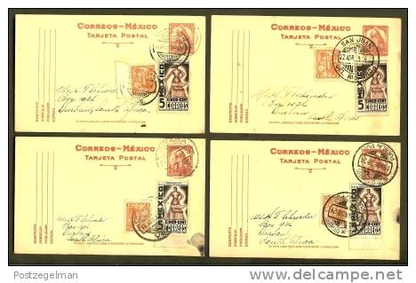 Mexico 1938 18 Postcards Written With Holiday Remarks - Mexico