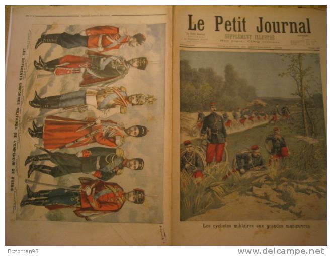 LE PETIT JOURNAL N° 0305 20/09/1896 DIFFERENTS UNIFORMES MILITAIRES DU TSAR + MANOEUVRES CYCLISTES DANS L'ARMEE - Le Petit Journal