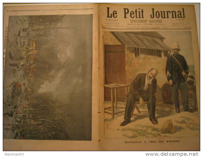 LE PETIT JOURNAL N° 0306 27/09/1896 Cpte DREYFUS A L'ILE DU DIABLE A CAYENNE + CYCLONE A PARIS - Le Petit Journal