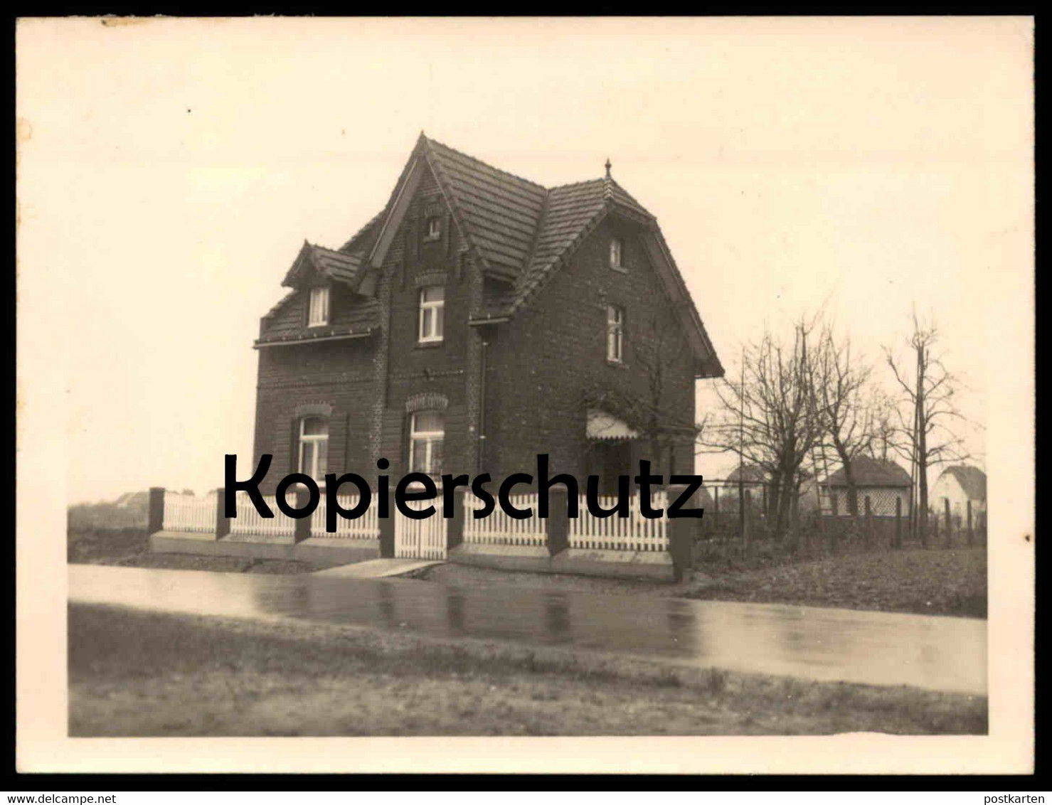 ALTES ORIGINAL FOTO HAUS VERMUTLICH LEVERKUSEN 9 X 12 CM PHOTO VERMERK EIN LICHTBILD DES VERPFÄNDETEN GRUNSTÜCKS - Leverkusen