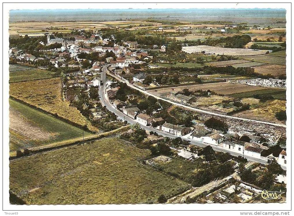 85 - CPSM - CHAILLE Les MARAIS - La Route De Vouillé Les Marais - Vue Aérienne - Chaille Les Marais