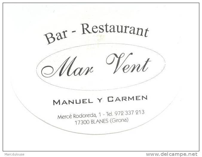 Bar - Restaurant Mar Vent. Manuel Y Carmen. Mercè Rodoreda, 1, Blanes. - Otros & Sin Clasificación