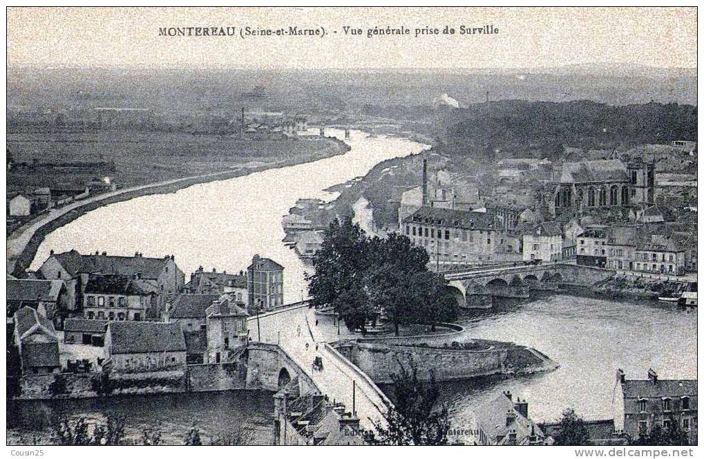 77 MONTEREAU - Vue Générale Prise De Surville - Montereau