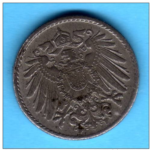 ALEMANIA GERMANY DEUTSCHLAND   -  1ª Guerra Mundial   - WWI    5 Pfennig 1915 F   Fe KM19 - Otros & Sin Clasificación