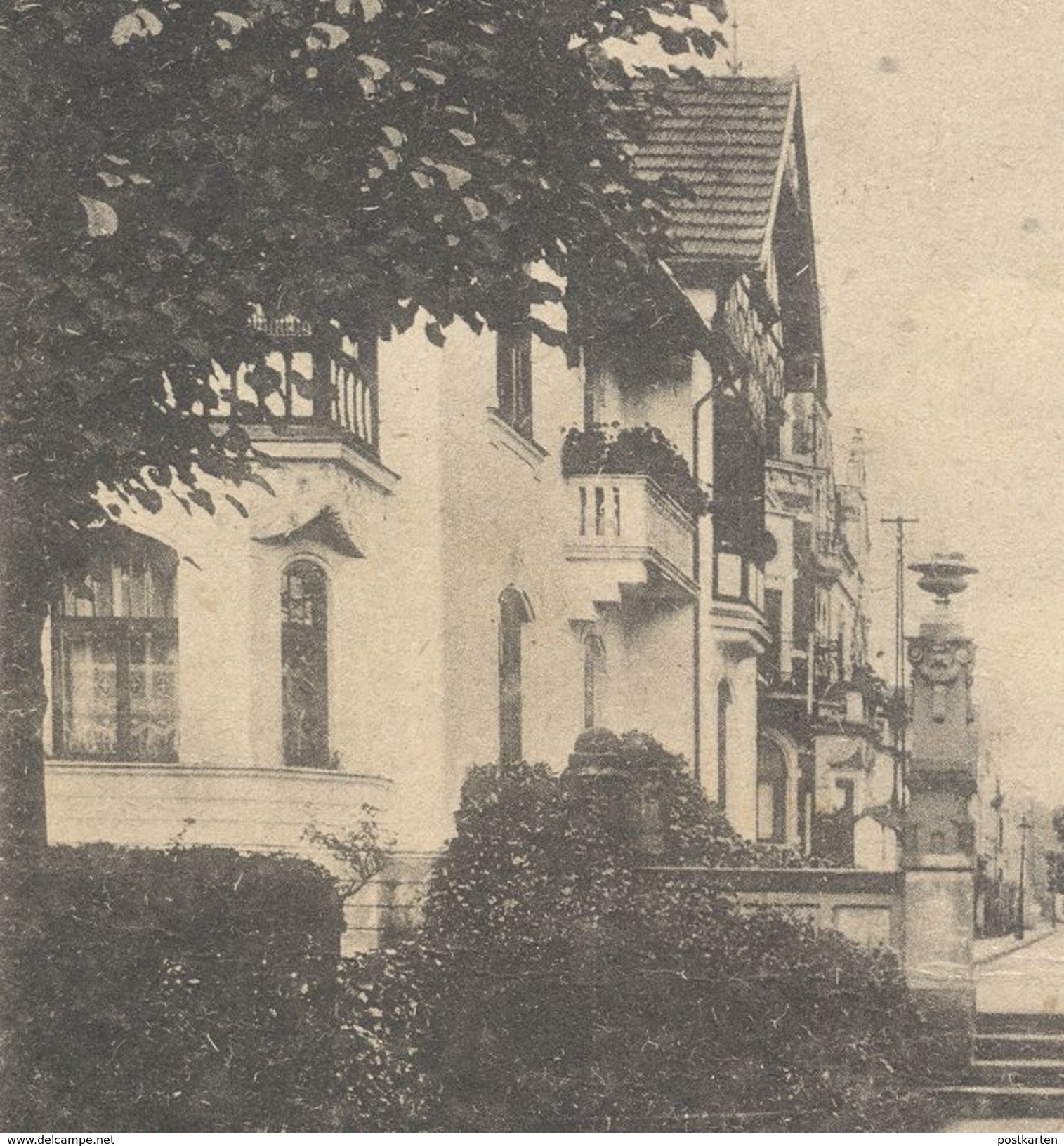 ALTE POSTKARTE BRÜHL BEI KÖLN GARTENSTRASSE STRASSENLATERNE BELEUCHTUNG GASLATERNE GASLAMPE Ansichtskarte Cpa Postcard - Brühl