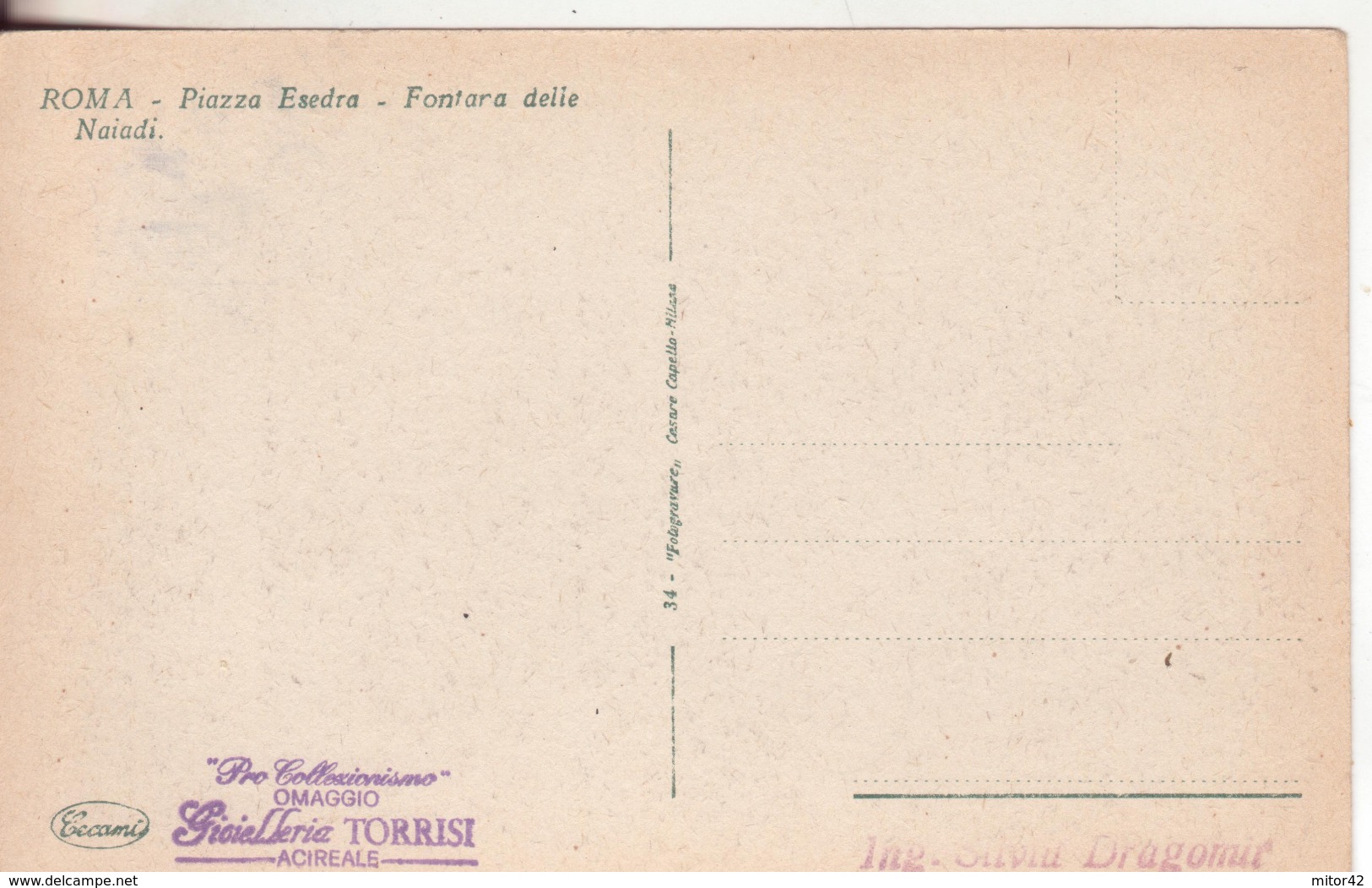 164-Roma-Lazio-Piazza Esedra E Fontana Delle Naiadi-Primi 900-Nuova - Lugares Y Plazas