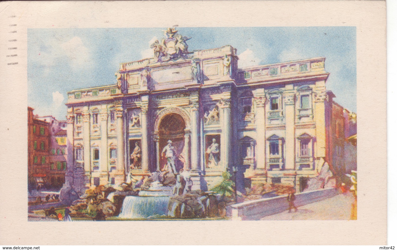 160-Roma-Lazio-Fontana Di Trevi-v.1928 X Reggio Calabria-Storia Postale-c.20 Michetti Isolato - Fontana Di Trevi