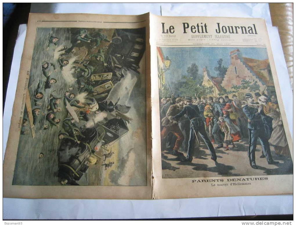 LE PETIT JOURNAL N° 0341 30/05/1897 LE MARTYR D'HALLESMES PRES DE LILLE + ACCIDENT FERROVIAIRE A DORPAT RUSSIE - Le Petit Journal