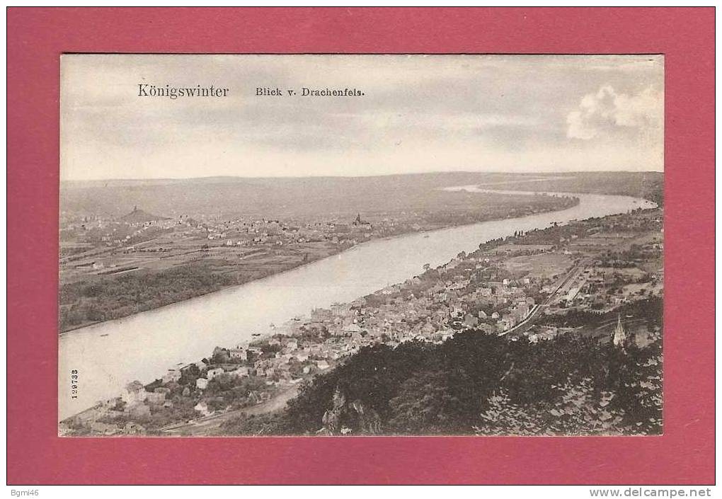 * CPA..( ALLEMAGNE )....KÖNIGSWINTER...Blick V. Drachenfels - Koenigswinter