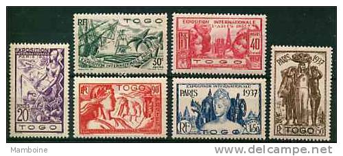 TOGO Expo 1937 N° 165 / 70 Neuf X - Unused Stamps