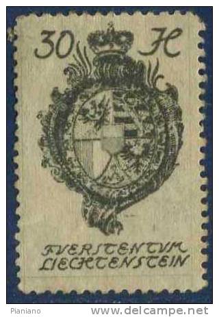 PIA - LIECHTENSTEIN - 1920 :  Stemma - (Yv 29) - Strafportzegels